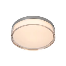 Plafoniera pentru baie Lucide PLANO metal, acril, crom, opal, LED, 11W, 640lm, 2700K-4000K, IP44 - 78151/12/61