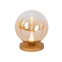 Veioza Lucide GISELA metal,sticla,auriu,chihlimbar,LED,2700K,5W,277Lm - 13594/04/62