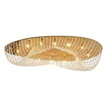Plafoniera Luxera ELIPTHON metal, cristal, auriu, transparent, G9 - 62442