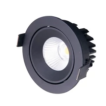Spot incastrabil Maxlight CYKLOP metal, acril, negru, transparent, LED, 12W, 900lm, 3000K, IP65 - H0095-3000K