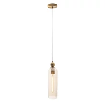 Pendul Maxlight CAMPANILA metal, sticla, alama, transparent, E27 - P0510