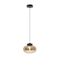 Pendul Maxlight MOONSTONE marmura, sticla, negru, alama, E27 - P0516