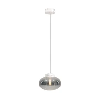 Pendul Maxlight MOONSTONE marmura, sticla, alb, fumuriu, E27 - P0517