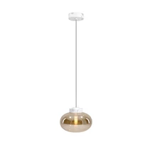 Pendul Maxlight MOONSTONE marmura, sticla, alb, alama, E27 - P0518