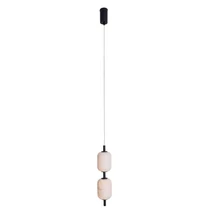 Pendul Maxlight ELENA metal, matase, negru, alb, LED, 3000K, 8W, 480lm - P0537D