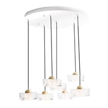 Pendul Maxlight LIPARI metal, acril, auriu, transparent, LED, 38W, 4050lm, 3000K - P0544