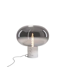 Veioza Maxlight MOONSTONE marmura, sticla, alb, fumuriu, E27 - T0055