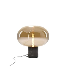 Veioza Maxlight MOONSTONE marmura, sticla, negru, alama, E27 - T0058