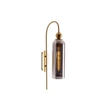 Aplica de perete Maxlight CAMPANILA metal, sticla, alama, fumuriu, E27 - W0333