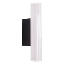 Aplica de perete Maxlight FAYETTE metal, sticla, negru, transparent, LED, 6W, 390lm, 3000K, IP44 - W0363