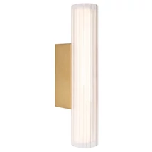 Aplica de perete Maxlight FAYETTE metal, sticla, auriu, transparent, LED, 6W, 390lm, 3000K, IP44 - W0364