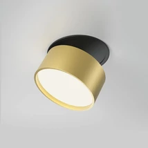 Spot incastrabil Maytoni ONDA metal, negru, auriu, LED, 12W, 620 Lm - DL024-12W-DTW-BMG