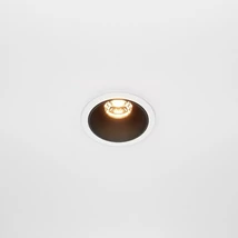 Spot incastrabil Maytoni ALFA metal, alb, negru, LED, 10W, 2700K, 500Lm - DL043-01-10W2.7K-RD-WB-DE