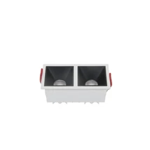 Spot incastrabil Maytoni Alfa LED metal, plastic, alb, negru, LED, 3000K, 20W, 900lm - DL043-02-10W3K-D-SQ-WB