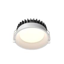 Spot incastrabil pentru baie Maytoni OKNO metal, plastic, alb, LED, 3000K-6000K, 12W, 900lm, IP44 - DL055-12W3-4-6K-W