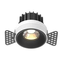 Spot incastrabil Maytoni ROUND metal, negru, LED, 3000K, 12W, 880lm - DL058-12W3K-TRS-B