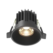 Spot incastrabil Maytoni ROUND metal, negru, LED, 3000K, 7W, 450lm - DL058-7W3K-B