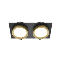 Spot incastrabil Maytoni HOOP metal, plastic, negru, auriu, GX53 - DL086-02-GX53-SQ-BG