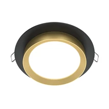 Spot incastrabil Maytoni Hoop metal, negru, auriu, GX53 - DL086-GX53-RD-BG
