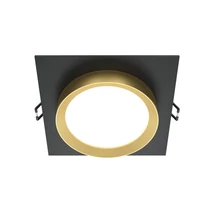 Spot incastrabil Maytoni Hoop metal, negru, auriu, GX53 - DL086-GX53-SQ-BG