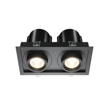 Spot incastrabil Maytoni HIDDEN metal, plastic, negru, LED, 3000K, 20W, 1400lm - DL095-02-10W3K-B