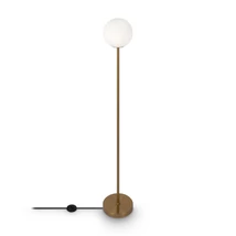 Lampadar Maytoni Ring metal, sticla, alama, alb, E27 - MOD013FL-01BS