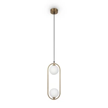 Pendul Maytoni Ring metal, sticla, alama, alb, G9 - MOD013PL-02BS1