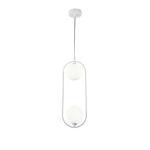 Pendul Maytoni RING sticla alb 2x G9 - MOD013PL-02W