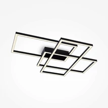 Plafoniera Maytoni RIDA metal, acril, negru, alb, LED, 78W, 2900 Lm - MOD016CL-L80BK