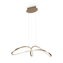 Pendul Maytoni Curve metal, auriu, LED, 4000K, 42W, 2800lm - MOD156PL-L52G4K