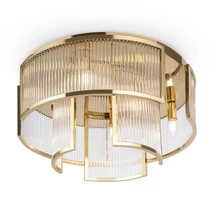 Plafoniera Maytoni FRAME metal, sticla, auriu, transparent, E14 - MOD174CL-06G