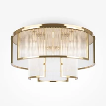 Plafoniera Maytoni FRAME metal, sticla, auriu, transparent, E14 - MOD174CL-09G