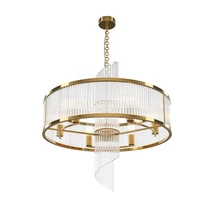 Pendul Maytoni FRAME metal, sticla, auriu, alb, E14 - MOD174PL-06G