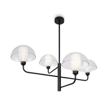 Pendul Maytoni MEMORY metal, sticla, negru, alb, E14 - MOD177PL-04B