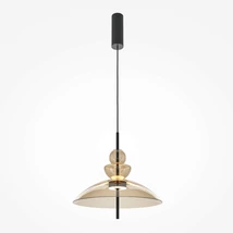 Pendul Maytoni BANGKOK metal, sticla, negru, LED, 12W, 3000K, 1500 Lm - MOD185PL-L12CG3K3