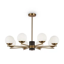 Pendul Maytoni MARBLE metal, sticla, alama, alb, E27 - MOD187PL-08BS