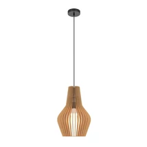 Pendul Maytoni ROOTS metal, lemn, negru, maro, E27 - MOD191PL-01W1