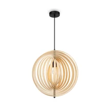 Pendul Maytoni ROOTS metal, lemn, negru, maro, E27 - MOD197PL-01W1