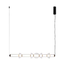 Pendul Maytoni COSMO metal, sticla, negru, transparent, LED, 3000K, 39W, 4800lm - MOD210PL-L39B3K