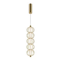 Pendul Maytoni GOLDEN CAGE metal, acril, auriu, alb, LED, 3000K, 17W, 1050lm - MOD216PL-L10G3K