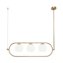 Pendul Maytoni Erich metal, sticla, alama, alb, E14 - MOD221PL-03BS