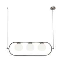 Pendul Maytoni Erich metal, sticla, nichel, alb, E14 - MOD221PL-03N