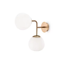 Aplica de perete Maytoni ERICH metal, sticla, auriu, alb, E14 - MOD221WL-02G