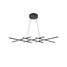 Pendul Maytoni HALO metal, negru, LED, 3000K-4000K, 40W, 800lm - MOD244PL-L50BK