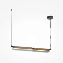 Pendul Maytoni FLAT metal, sticla, negru, alama, LED, 20W, 3000K, 2480 Lm - MOD296PL-L20BS3K