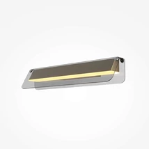 Aplica de perete Maytoni FLAT metal, sticla, negru, alama, LED, 10W, 3000K, 1150 Lm - MOD296WL-L10BS3K