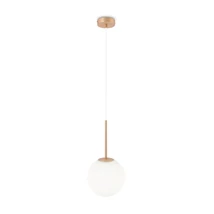 Pendul Maytoni Basic form metal, sticla, auriu, alb, E14 - MOD321PL-01G3