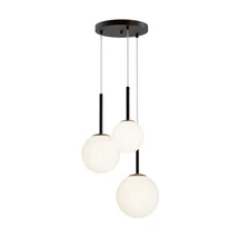 Pendul Maytoni Basic form metal, sticla, negru, alb, E14 - MOD321PL-03B
