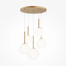 Pendul Maytoni BASIC FORM metal, sticla. auriu, alb, E14 - MOD321PL-05G1