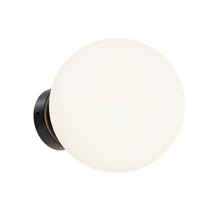 Aplica de perete Maytoni Basic form metal, sticla, negru, alb, E14 - MOD321WL-01B1